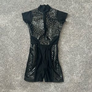 Pumpers Black Unitard with stones size AS
